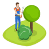 GJ Landscaping and Painting Logo